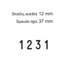 Numeratorius 15124, 12 mm,  4 skaičių