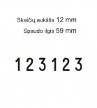 Numeratorius 15126, 12 mm, 6 skaičių