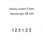 Numeratorius 1556, 5 mm, 6 skaičių