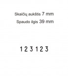 Numeratorius 1576, 7 mm, 6 skaičių