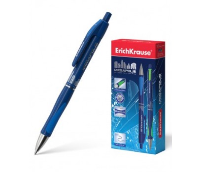Automatinis tušinukas Megapolis  ErichKrause  0,7mm mėlynos sp.