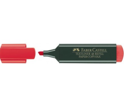 Teksto žymeklis Faber-Castell  1,2-5mm raudonos sp.