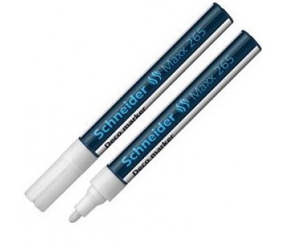 Žymeklis kreidinis Schneider Deco  Maxx 265 2-3mm baltos.sp