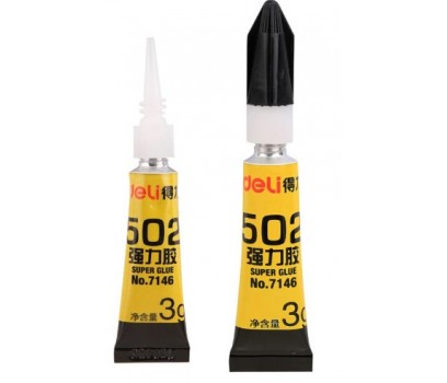 Stiprios fiksacijos klijai Super glue Deli 502   3g