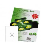 Lipnios etiketės Rillprint A4  105 x 148mm 4 lipd/lap.