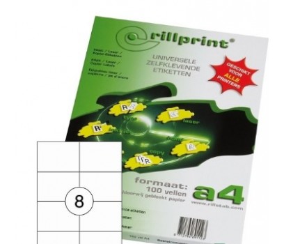 Lipnios etiketės Rillprint A4  105 x 74mm  8 lipd/lap.