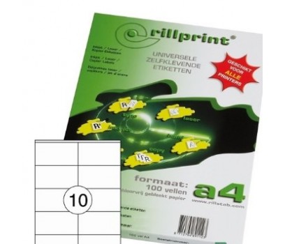 Lipnios etiketės Rillprint A4  105 x 57mm 10 lipd/lap.