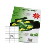 Lipnios etiketės Rillprint A4  70 x 36mm 24 lipd/lap.