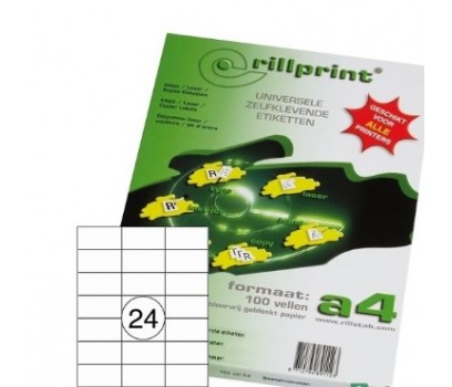 Lipnios etiketės Rillprint A4  70 x 36mm 24 lipd/lap.