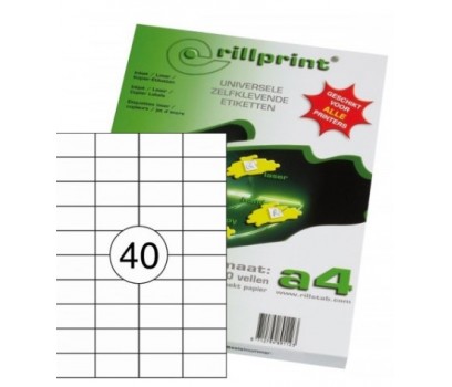 Lipnios etiketės Rillprint A4  52,5 x 29,7mm 40 lipd/lap