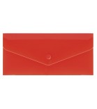 Aplankas - vokas su spaustuku DL EconoMix  225x116mm  raudonos sp.