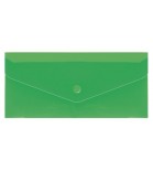 Aplankas - vokas su spaustuku DL EconoMix  225x116mm  žalios sp.