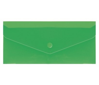 Aplankas - vokas su spaustuku DL EconoMix  225x116mm  žalios sp.