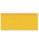 Aplankas - vokas su spaustuku DL EconoMix  225x116mm  geltonos sp.
