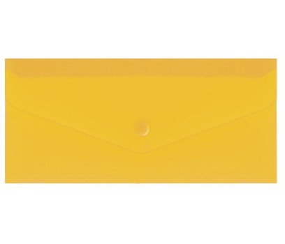 Aplankas - vokas su spaustuku DL EconoMix  225x116mm  geltonos sp.