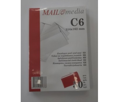 Vokai C6 (114 x 162) su juostele 50vnt/pak.